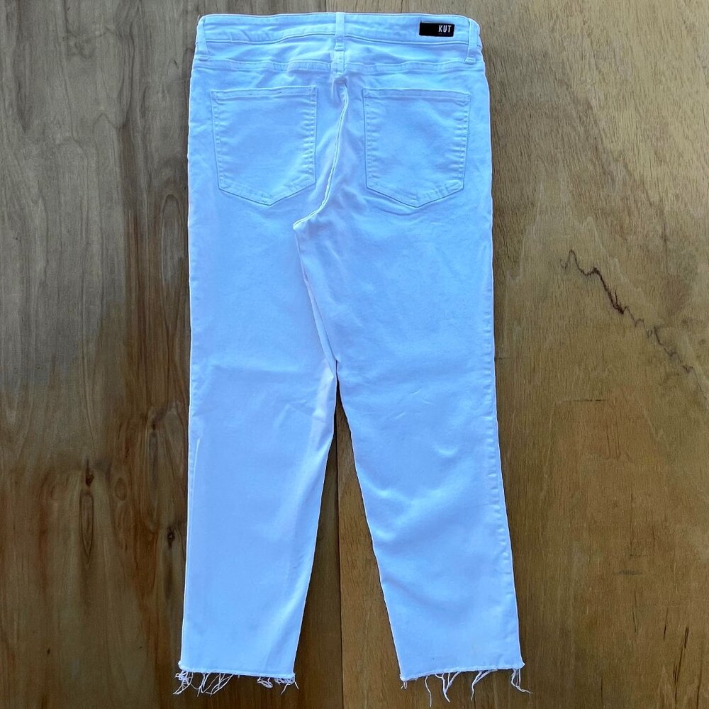KUT FROM THE KLOTH RACHAEL FAB AB MOM JEAN WOMEN’S sz 12 White High Rise - Picture 4 of 12